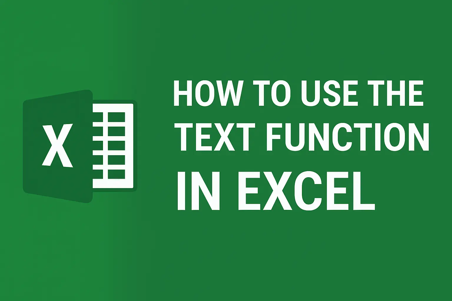 Excel TEXT function example in a spreadsheet